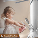 Clothes Drying Rack 2025 Upgrade 4-Legged 3-Tier Foldable Laundry Rack with 4 Pulleys 20 Clips,6 Shoe Dryers 16Drying Rods for Indoor/Outdoor, Camping, Poolside Space Saving, Whit by TinyTreasures Baby Boutique