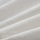 MYSKY HOME White Linen Curtains for Living Room, 100% Linen Natural Semi Sheer Curtains & Drapes 84 inches Length 2 Panels Farmhouse Country Light Filtering Bedroom Window Rod Pocket, 50" Wide, White by CozyNest Decor