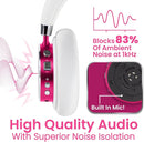 Puro Sound Labs BT2200 Plus Kids Bluetooth Headphones – Volume-Limiting 85dB, Studio-Grade Audio, Over-Ear & Comfy Design, 20-Hour Battery Life, Easy to Connect Wireless Headphones for Kids, Pink by TinyTreasures Baby Boutique