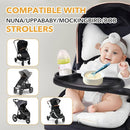 Snack Tray Compatible with Mockingbird,Nuna,Evenflo Stroller,Adjustable Stroller Snack Tray with Cup Holder and Phone Holder, Stroller Accessories Black by TinyTreasures Baby Boutique