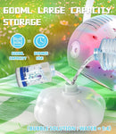 Rechargeable Bubble Machine, Bubble Maker for Kids with Colorful LED Light, Make Large Bubbles, 600mL Capacity - Outdoor Party Birthday Halloween Toys Gifts for Toddlers Ages 3+ Boys Girls by TinyTreasures Baby Boutique