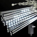 Meteor Shower Lights Christmas Lights Outdoor 24-Tube 576LEDs Snow Falling Rain Cascading Icicle Lights for Xmas Tree Christmas Decorations Wedding Party Holiday Garden Decor, UL Plug White by GreenHaven Gardens