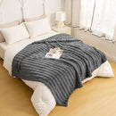 YUSOKI Luxury 3D Bubble Throw Blanket 3.1lb,All Ages,Home Decoration, (Grey,60 * 80inches) by CozyNest Decor