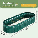 KING BIRD Raised Garden Bed Kit 2025 Upgraded Modular DIY Galvanized Planter Garden Box Outdoor for Gardening, Vegetables, Flowers, Elegant Roman Column Design, 71x24x12 in, Dark Green by GreenHaven Gardens