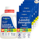 Natural Laundry Detergent for Sensitive Skin | Eco Friendly, Plant Based, Baby Clothes Safe | Clean & Easy Powder to Liquid, 5 Pack Detergent + 1 Refillable Jug | Signature Scent 250 Loads by TinyTreasures Baby Boutique