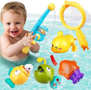 Baby Bath Toys for Kids Ages 1-3, Magnetic Fishing Games with Floating Bathtub Wind-Up Toys & Fishing Net, Fishing Rod Water Pool Toys for Toddlers 1-3 by TinyTreasures Baby Boutique