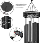 ASTARIN 60'' Deep Tone Wind Chimes for Outside -Extra Large Windchimes with 6 Heavy Tubes, Memorial Wind Chimes Outdoor for Garden Hanging Décor,Sympathy Gifts, Black by CozyNest Decor