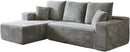 HYJT-H&K Modular Sectional Sofa Cloud Couch, 107" Comfy L Shaped Sectional Couches for Living Room, Deep Seat Memory Foam Plush Fluffy Corduroy Boneless Couch Sectionals Left Facing Sofa Chaise Grey by CozyNest Decor