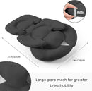 Infant Car Seat Insert for Newborn Girls Boys, Summer Mesh Baby Carseat Head Support with Strap Pads, Soft Reversible Baby Car Seat Insert Cushion Pad for Car Seat, Stroller, Bouncer, Swing, Black by TinyTreasures Baby Boutique