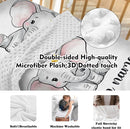 Personalized Nursery Crib Bedding Set: Yellow Floral Custom Name 5 Piece Baby Crib Sets with Elephant Theme - Toddler Double Layer Blanket Set, Comfortable Crib Bed Sheets for Baby Grils by TinyTreasures Baby Boutique