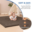 Baby Play Mat for Floor,1.3" Thick Memory foam Tummy Time Mat,79"×158“Extra Large Soft Velvet Nursery Rug,Non Slip Safe for Crawling,Toddlers,Infants,kids,Tatami Style for Living Room(Dark Brown) by TinyTreasures Baby Boutique