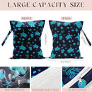 Waterproof Wet Bag for Swimsuit, Travel Beach Wet Dry Bag, Hidden Zipper Reusable Starfish Baby turtle Wet Bags, for Travel Beach Wet Swimsuits Toiletries Diapers Dirty Gym Clothes Laundry Bag by TinyTreasures Baby Boutique