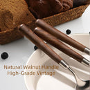 Silverware Set 16 Piece Flatware Cutlery Set Service for 4,18/10 Stainless Steel Forged Walnut Wooden Handle Matte Brushed Dishwasher Safe Premium Durable Utensil Sets for Home Kitchen Wedding by CozyNest Decor