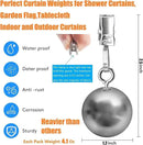 10 Pack Heavy Duty Curtain Weights, Heavy Weights for Outdoor Curtains of Pergola Patio Gazebo Cabana, Stainless Steel Weight Clip Down Curtain, Garden Flag, Shower Curtain, Tablecloth by GreenHaven Gardens