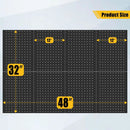 8 Pcs Metal Pegboard Panels, Heavy Duty Peg Boards for Garage and Garden Tool Storage, Includes Drywall Anchors and Screws Kits, Black (8 pcs 16in x 12in) by GreenHaven Gardens