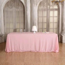 SquarePie Sequin Tablecloth 60 x 120 Inch Pink Sparkly Table Linen for Wedding Party by CozyNest Decor