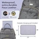 RUVALINO Diaper Bag Backpack, Multifunction Travel Baby Diaper Bag with Changing Pad, Insulated Bottle Holders & Pacifier Case, Large Capacity,Waterproof, Iron Gray by TinyTreasures Baby Boutique