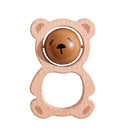 Wooden Baby Rattle Toys, Newborn Rattle Toys 0-12 Months Handmade Baby Clutching Toys | Natural Wooden Baby Teething Toys | Baby Shower/Birthday Gifts (Cute Bear Rattle) by TinyTreasures Baby Boutique