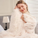 GONAAP Fuzzy Faux Fur Throw Blanket Ivory Super Soft Cozy Plush Fuzzy Shaggy Blanket for Couch Sofa Bed (Ivory, Throw(40"x50")) by CozyNest Decor