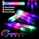 68 PCS LED Foam Glow Sticks Bulk, Glow in the Dark Party Supplies with 3 Modes Colorful Flashing, Neon Party Favors for Birthday, Wedding, Carnival, Concert, Halloween Glow Sticks by TinyTreasures Baby Boutique
