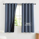 NICETOWN 100% Blackout Stone Blue Curtains for Bedroom, Thermal Insulated Window Curtains 63 Inch Length 2 Panels Set, Grommet Top Drapes for Living Room, 52" W x 63" L by TinyTreasures Baby Boutique