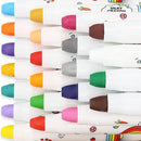 Lebze Washable Jumbo Crayons for Toddlers, 24 Colors Non Toxic Crayons Set, Large Baby Crayons Kids, Gift for Boys and Girls Flower Monaco by TinyTreasures Baby Boutique