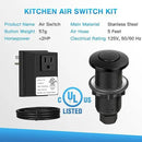 Garbage Disposal Air Switch Kit, UL Certified Professional Garbage Disposal Switch Button Power Module, Sink Top Waste Disposer On/Off Switch by CozyNest Decor