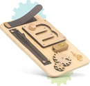deMoca Baby Busy Board for 1 Year Old, Premium Montessori Toddler Travel Toy with Educational Activities, Sensory Travel Toys for Toddlers 1-3, Wooden Busy Board, Gift for Boy & Girl by TinyTreasures Baby Boutique