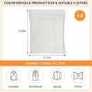 4-Piece White Large Durable Organic Cotton Mesh Laundry Bags with Sturdy Zippers and Breathable Mesh are Delicate Laundry Bags for Underwear, Clothes, Pants and Socks by TinyTreasures Baby Boutique