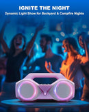 Bluetooth Speaker 80W(Peak)Loud with Bass, 20H Playtime, IPX7 Waterproof, RGB Lights, TWS, Large Portable Wireless Speakers for Outdoor, Home, Party, Pool, Beach, Tailgating, Gym, Work, Gifts (Pink) by TinyTreasures Baby Boutique