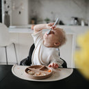 mushie Silicone Baby Feeding Spoons | 2 Pack (Stone/Cloudy Mauve) by TinyTreasures Baby Boutique