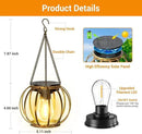 KOOPER Solar Lanterns Outdoor Waterproof, 4 Pack Upgraded Bronze Metal Hanging Solar Lights Outdoor Lanterns, Brighter Auto On/Off Outdoor Hanging Lantern for Yard Patio Pathway Porch Garden Decor by CozyNest Decor