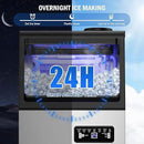 Commercial Ice Maker Machine 120 LBS/24H, 40 Ice Trays Freestanding & Undercounter Ice Machine Stainless Steel with 20 LBS Ice Storage Capacity, Ice Maker with Water Line and Filter, Dual Water Inlet by CozyNest Decor