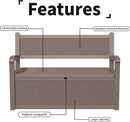 80 Gallon Storage Bench Deck Box Waterproof Lockable,Outdoor Storage Furniture for Patio,Garden and Cushions(Gray) by CozyNest Decor
