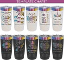 iProductsUS Personalized Tumblers with Lid and Straw, 20oz ION-Plated Stainless Steel Engraved Custom Cup with Name Text, Customized Mothers Day Gifts for Mom, Her, Christmas Birthday (Prism Colors) by TinyTreasures Baby Boutique