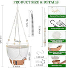 10 Inch Hanging Planters for Indoor Plants, 2 Pack Self Watering Hanging Baskets Flower Pots with Drainage Hole, Visual Reservoir & 2 Kinds of Plant Hanger for Outdoor Garden Home Decor by GreenHaven Gardens