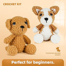 MOREJMTT Crochet Kit for Beginners, Learn to Crochet, Include Easy Knitting Soft Yarn, Step-by-Step Video Tutorial, Hook, Holiday Birthday Gift for Adults and Kids(2 Pack Dog) by TinyTreasures Baby Boutique
