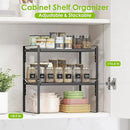 2 Pack Kitchen Countertop Organizer, Stackable Cabinet Shelf Organizer, 2 Tier Adjustable Kitchen Counter Shelves Riser For Pantry Cupboard Bathroom Organization And Storage, Desk Shelf,Spice Rack by CozyNest Decor