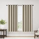 ChrisDowa Blackout Curtains 70 inches Wide for Bedroom - 2 Panels Set Extra Wide Grommet Thermal Insulated Room Darkening Curtains for Living Room (Beige, 70 x 63 Inch) by CozyNest Decor