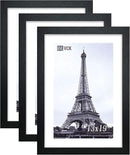 VCK Poster Frames 13x19 Black 3 Pack, Solid Wood Picture Frames for Wall Mounting Hanging Art and Puzzle Frame by CozyNest Decor
