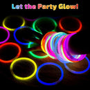 400 Pcs Glow Sticks Bulk Party Pack, 8'' Glow in the Dark Party Supplies, Glow in the Dark Light Up Sticks with Connectors, Party Favors for Birthday, Concert, Raves, Halloween, Christmas by TinyTreasures Baby Boutique