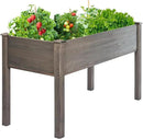LZRS Raised Garden Bed Outdoor Planter Box with Legs for Herbs, Vegetables, Flowers, Great for Outdoor Patio, Yard and Deck, 220lb Capacity, Grey by GreenHaven Gardens