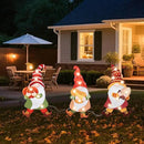 WONDER GARDEN 3 PCS Fall Yard Sign Metal Gnomes Decorative Garden Stakes with Led Lights Autumn Harvest Pumpkin Thanksgiving Garden Lawn Porch Patio Decorations Outdoor by CozyNest Decor