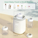 Momcozy Bottle Warmer, Fast Bottle Warmers for All Bottles with Timer, Accurate Temperature Control and Automatic Shut-Off, No Lid Required for Heating, White-Gray by TinyTreasures Baby Boutique