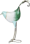 Alpine Corporation MCC702 Head-Down Metal Bird Outdoor Statue, Animal Décor for Patio, Lawn & Garden, 24" H, Blue and White by CozyNest Decor