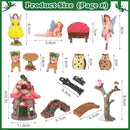 93 Pcs Fairy Garden House Resin Accessories Fairy Elves Kit Miniature Fairy Figurines Ornaments Fairy Animals Decor Outdoor for DIY Dollhouse by GreenHaven Gardens