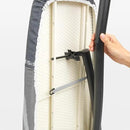 Brabantia Size D Ironing Board (53x18 in) Heat Resistant Parking Zone, Silver Frame, Non-Slip Feet, Suitable for Sit Down Ironing (Spring Bubbles) by CozyNest Decor