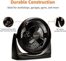 Amazon Basics Air Circulator Fan, Desk Fan for Bedroom, Home and Office, With 90-Degree Tilt Head, 3 Speed Settings, Lightweight (4.2 LBS), 70 Watts, Black, 14.8"Wx7.6"Dx14.1"H by CozyNest Decor