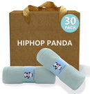 HIPHOP PANDA Baby Washcloths, Rayon Made from Bamboo - 2 Layer Ultra Soft Absorbent Newborn Bath Face Towel - Reusable Baby Wipes for Delicate Skin - Green, 30 Pack by TinyTreasures Baby Boutique