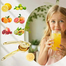 Lemon Squeezer, Heavy Duty Zinc Alloy Manual Lemon Juicer, High Yield Threaded Groove Small Oranges Limes Citrus Juicer Hand Press, Juice Maker for Cocktails Home Restaurant Kitchen Utensils(Gold) by CozyNest Decor